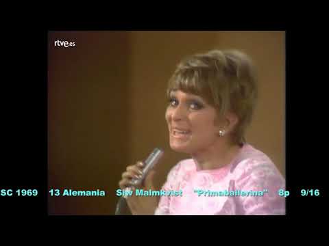 ESC 1969 13 Germany Siw Malmkvist "Primaballerina" 8p 9/16