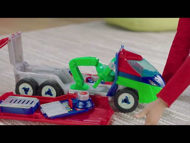 Vídeo relacionado con Hasbro- Vehículo Luminoso PJ Masks Mod sdos, Incluye Figura articulada 7,5cm Juguetes, Multicolor (F21375X1)
