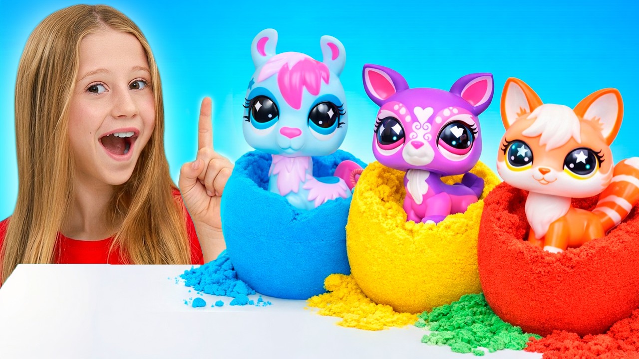 Nastya and her friends are playing and learning to share toys