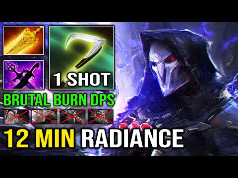 NEW Carry Mid Necrophos Guide | 12Min Radiance Brutal AoE Burn DPS with Instant 1 Shot Reaper Dota 2