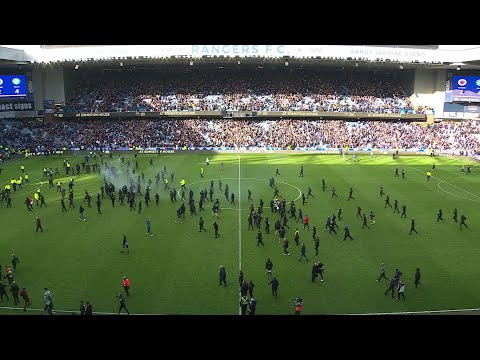Full time scenes as Celtic's penalty shootout win vs Rangers leads to chaos at Ibrox