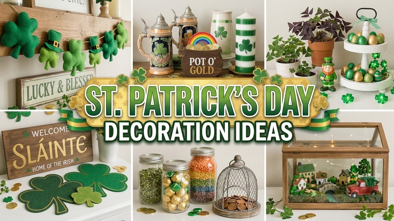 Festive! 🍀 St Patrick's Day Decoration Ideas for Home & Party 2026 with Shamrock Styling