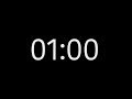 1 Minute Countdown Timer 4K (no sound) - Black