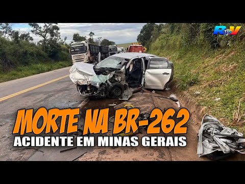 (( MORTE EM MINAS )) Acidente na BR-262 entre Ibiá e Araxá deixa um morto e dois feridos graves