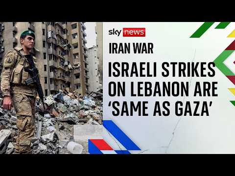 'We want to live in peace': Sky News at site of Israeli bombing in Beirut