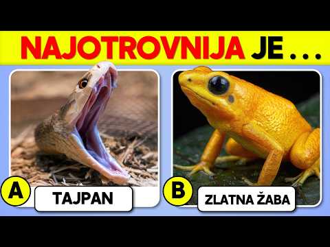 ✅Koliko Dobro Poznajete ŽIVOTINJE?🐸🐍| Kviz Opšteg Znanja🦂