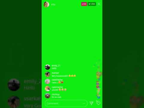 Instagram live green screen effect