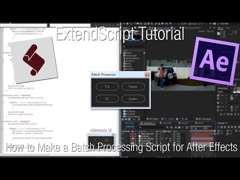 After Effects Scripting Tutorial How To Make A Batch Processing Script