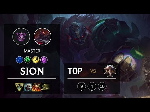 Sion Top vs Sett - EUW Master Patch 10.12