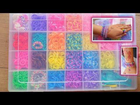Loom band bracelets with ILY go shine bracelet kit