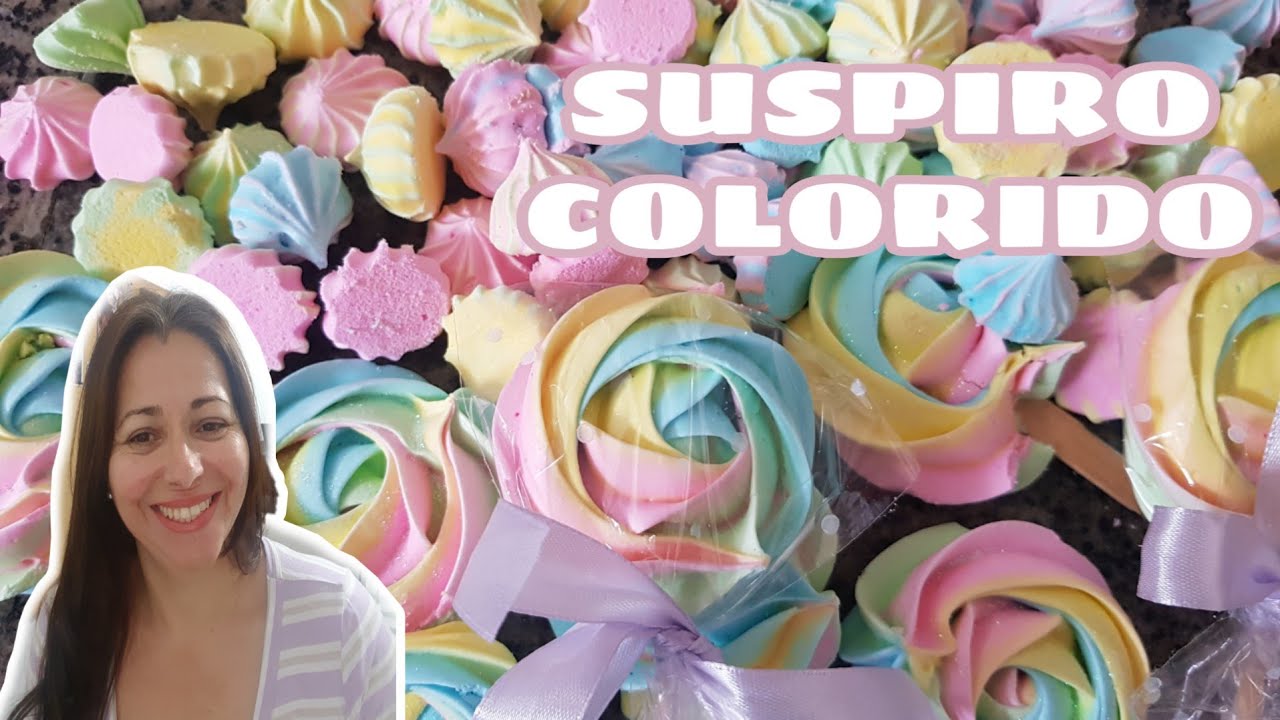 COMO EU FAÇO SUSPIRO COLORIDO NO FORNO CONVENCIONAL