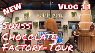 Vlog11 - Swiss Chocolate Factory Tour , First Tour at House of Läderach in Bilten Switzerland!