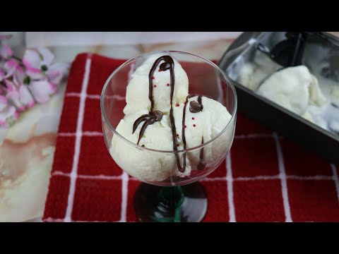 ক্রিম ছাড়াই ময়দা দিয়ে ভেনিলা আইসক্রিম | Vanilla Ice Cream | ice cream without cream