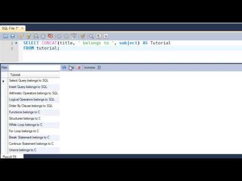 Sql Tutorial 38 The Concat Function