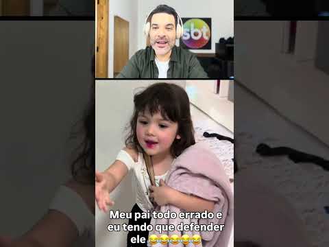 Menina sai em defesa do pai. #Família #Criança #Humor #PaisEFilhos #Viral