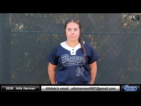 2029 Ailis Harman 3.6 GPA Speedy Middle Infielder & Outfielder Softball Recruiting Video - Ca Breeze