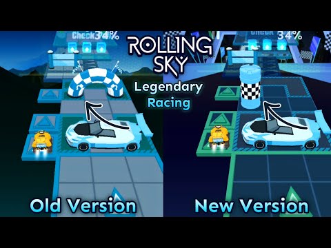 [Gameplay Comparison] Rolling Sky - Legendary Racing [Old & New Texture Update]