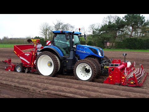 Aardappels poten | Planting potatoes | Kartoffeln pflanzen | New Holland | Grimme | Väderstad