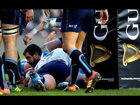 Guglielmo Palazzani burrows over under the sticks! | Guinness Six Nations