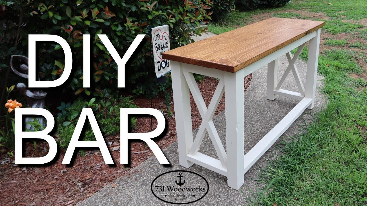 Super EASY DIY Bar | DIY Standing Desk (with woodwork plans)