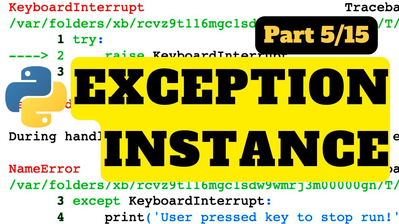 Exception instance | Python Tutorial