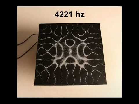 This is what happens when you vibrate salt, Chladni table patterns