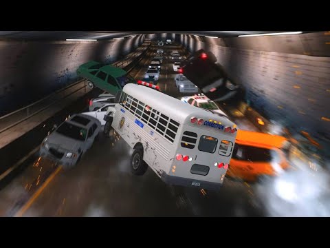 GTA 4 Crazy Prison Bus Crashes 2