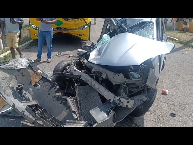 WATCH: One injured in Molynes Road collision involving JUTC bus