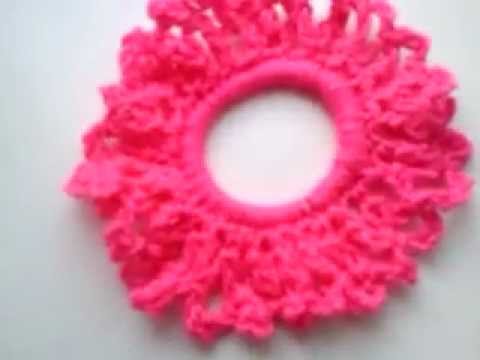 crochet scrunchie ponytail holders|video response DZ Crochet Creations