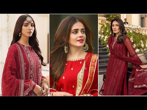 30 latest Red ♥️  Dress Design ideas for girls 2024||Stylish red dresses for ladies