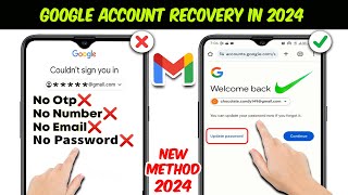 How To Recover Gmail Account Without Phone Number Recovery Email and Password 2024 | Gmail Recovery