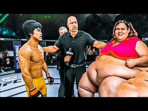 BRUCE LEE VS QUEEN SUMO | UFC 4 BRUTAL FIGHT | UFC 4 | UFC 4 2021 | EA SPORTS UFC 4