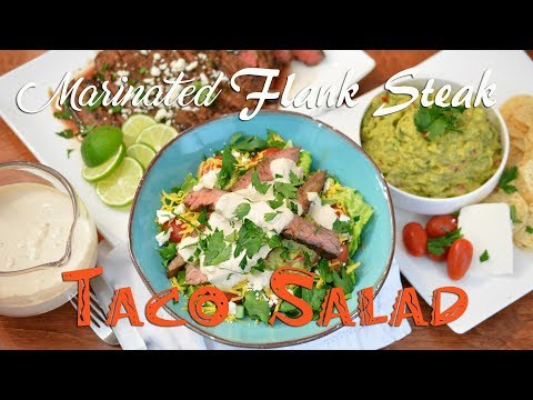 Marinated Flank Steak Taco Salad | feat. our Guacamole