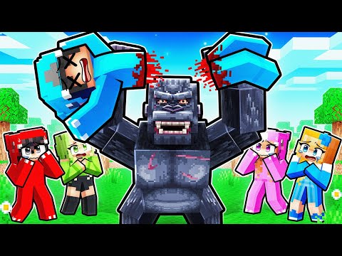 100 People VS 1 Gorilla In Minecraft!