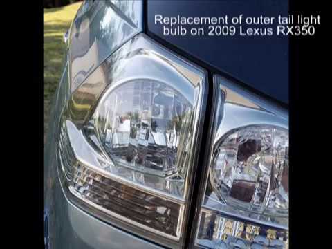 2009 Lexus RX350 Tail Light Bulb Replacement
