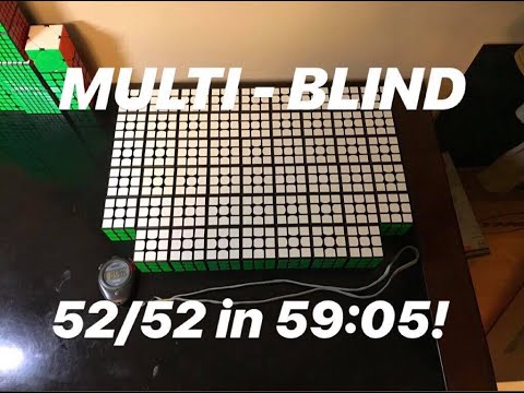Multi-Blind: 52/52 in 59:05 (Former World Best) Video