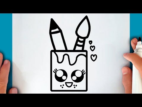 HOW TO DRAW A CUTE PENCIL HOLDER