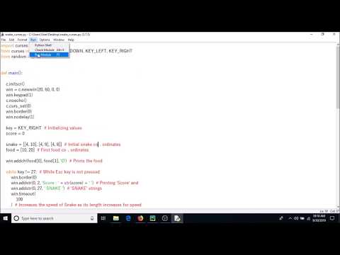 Learning Python by building games | 5. Learning about Curses by Building a Snake Game