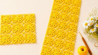 💛Easy and Elegant Crochet Motif Pattern in Just 3 Rows - Step-by-Step Tutorial