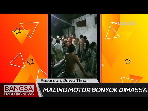 Maling Motor di Pasuruan Babak Belur Dihajar Massa