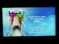 Opening And Closing To Ice Age Dawn Of The Dinosaurs Disc 2 2009 Film 2010 DVD