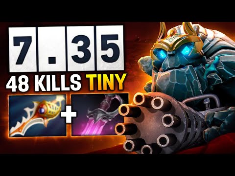 7.35 Tiny One Shot Meta 48 Kills By Goodwin | Dota 2 Gameplay