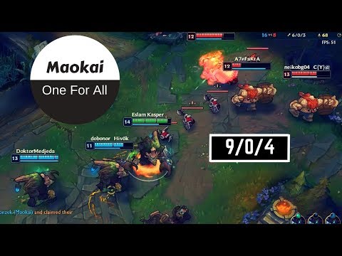 Maokai Vs Gragas Gameplay - One For All Match - Best Plays - League of Legends