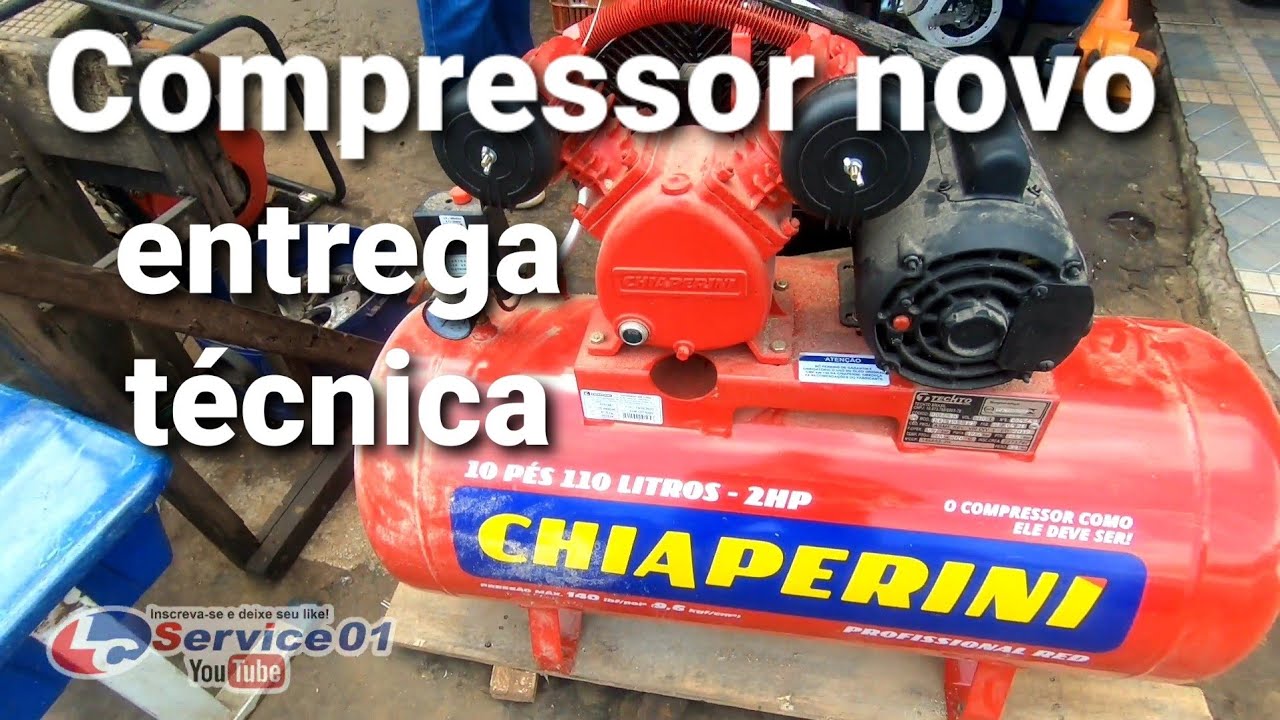 #CHIAPERINI #Compressor Compressor Chiaperini 10 pés 110litros entrega técnica