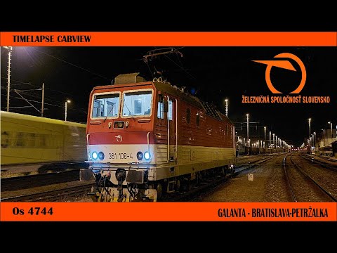 TimeLapse Cabview |  Os 4744 Galanta - Bratislava-Petržalka