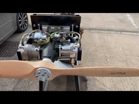 Roto Motor 170cc Flat 4 Cylinder 4 Stroke Engine test run by Morris' Mini Motors