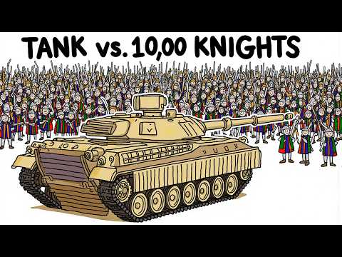 Can One Modern Tank Beat 10,000 Medieval Knights?