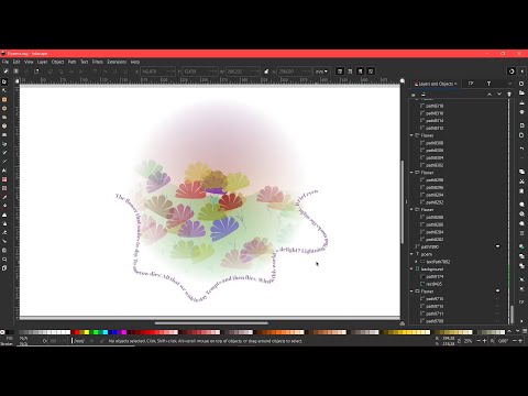 INKSCAPE Videocourse - Lesson 11 - Add, Edit Text, Spray, Clones, Clipping, Masks, Save and Export