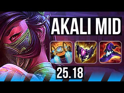 AKALI vs VEIGAR (MID) | 65k DMG, Godlike | EUW Master | 25.18
