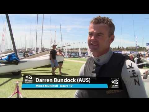 ISAF Sailing World Cup Melbourne and Bundock Back Is Back in Olympic Multihull Action